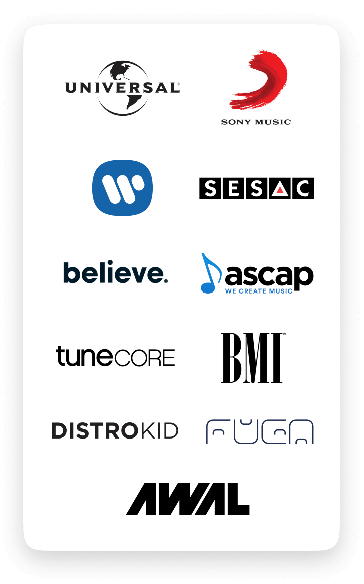 music label and distributor logos