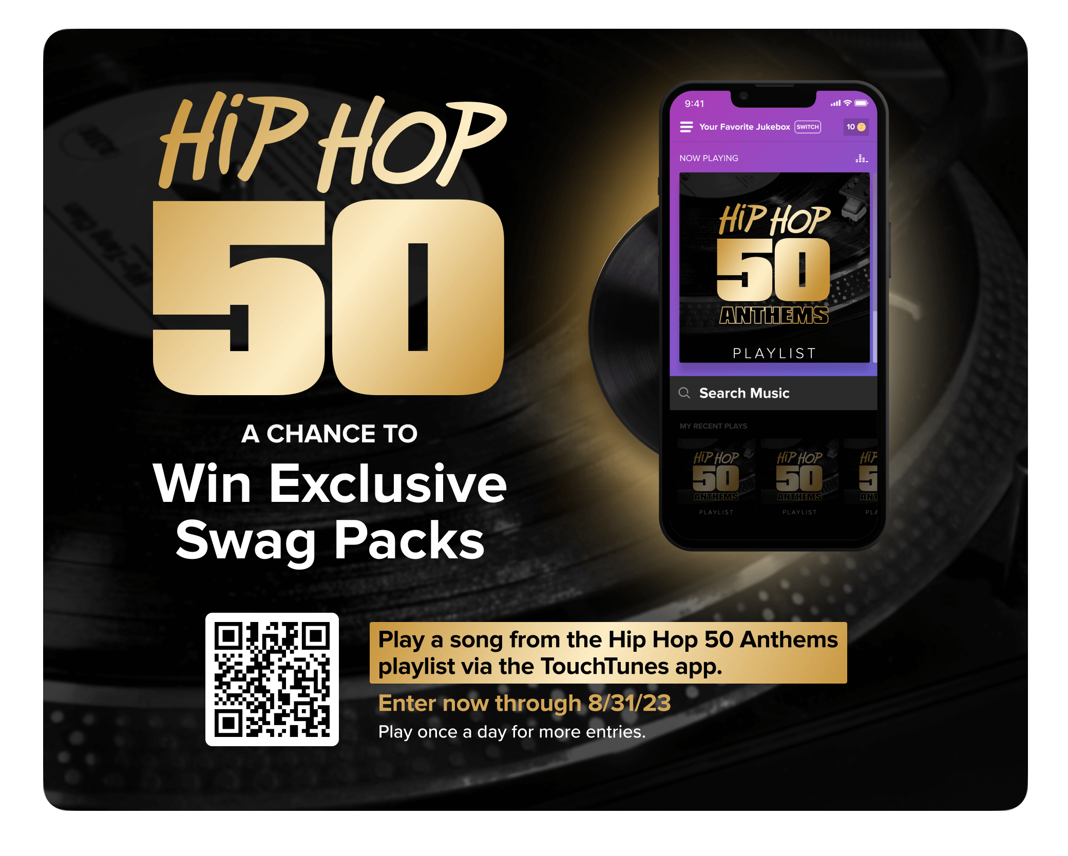 Hip Hop 50 Sweepstakes TouchTunes TouchTunes hip-hop-50-sweepstakes-touchtunes-touchtunes