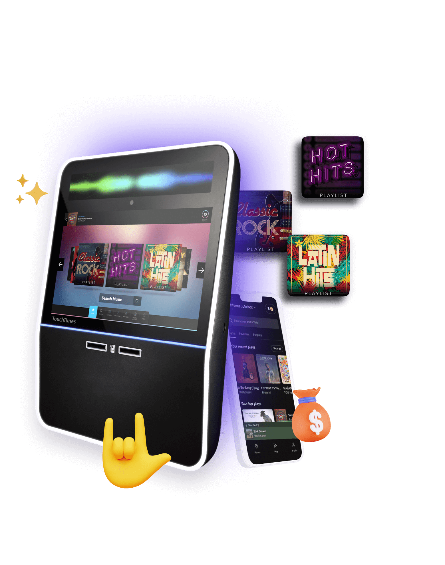 TouchTunes mobile app and jukebox