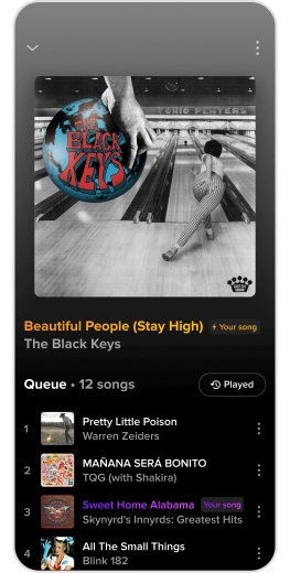 mobile app song queue