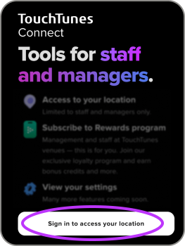 touchtunes connect sign in