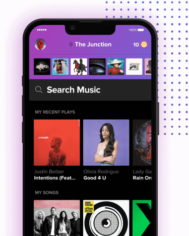 Touchtunes App purple glow