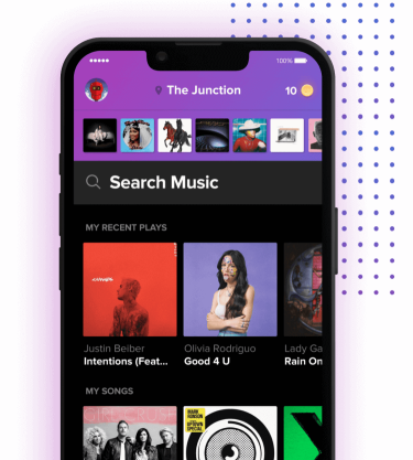 Touchtunes App purple glow